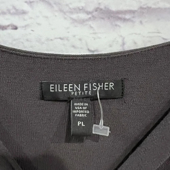 Eileen Fisher Washable Stretch Crepe Sleeveless Sheath Dress Petite Size Large - Picture 7 of 10